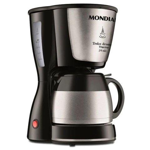 Cafeteira Elétrica Mondial Dolce Arome Thermo para 24 Xícaras 800w Preto/inox 220v - C-33jt-24x