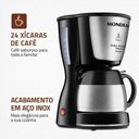 Ver imagem 2 de Cafeteira Elétrica Mondial Dolce Arome Thermo para 24 Xícaras 800w Preto/inox 220v - C-33jt-24x