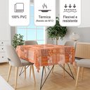 Ver imagem 2 de Toalha Mesa Plástica Térmica Sisal 4 lugares 1,40