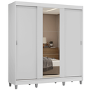 Ver imagem 3 de Guarda-Roupa Casal com Pés 3 Portas de Correr com Espelho Reno Madesa