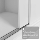 Ver imagem 7 de Guarda-Roupa Casal com Pés 3 Portas de Correr com Espelho Reno Madesa