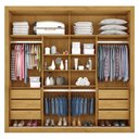 Ver imagem 3 de Guarda Roupa Sevilha 2 Portas com Espelho 100% MDF - Mademarcs