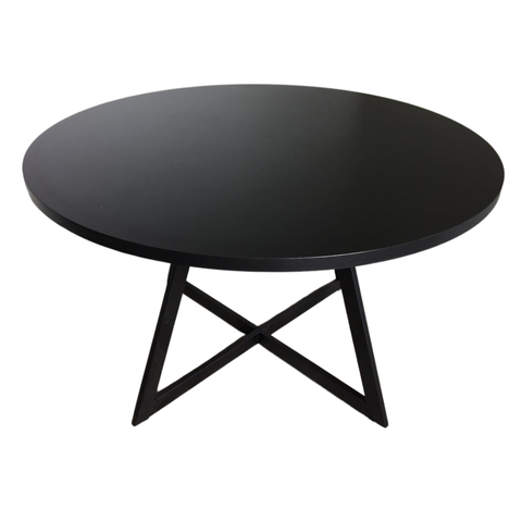 Mesa Estilo Industrial Redonda 150cm - Cor Preto