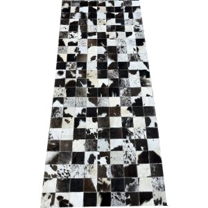 Tapete de Couro Passadeira Marrom Café Malhado 0,60x1,50 S/B