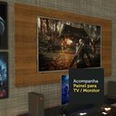 Ver imagem 5 de Mesa para Computador Gamer Madesa 9409 e Painel para TV até 50 Polegadas - Preto/Rustic