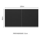 Ver imagem 3 de Armário de Cozinha Aéreo 100% MDF 120 cm 2 Portas Branco/Preto Acordes Madesa