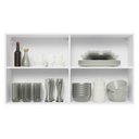 Ver imagem 4 de Armário de Cozinha Aéreo 100% MDF 120 cm 2 Portas Branco/Preto Acordes Madesa