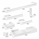 Ver imagem 2 de Kit de Acessórios para Banheiro 6 Peças Branco - Rede Móveis