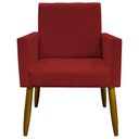 Ver imagem 6 de Kit 3 Poltronas Decorativas Confortáveis Mari - Vermelho Suede