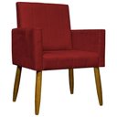 Ver mais imagens de Kit 3 Poltronas Decorativas Confortáveis Mari - Vermelho Suede