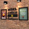 Conjunto 2 Quadros e Letras Musica, Amigos e Churrasco - 2