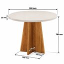 Ver imagem 4 de Conjunto Mesa de Jantar 4 Cadeiras 90cm Tampo Redondo