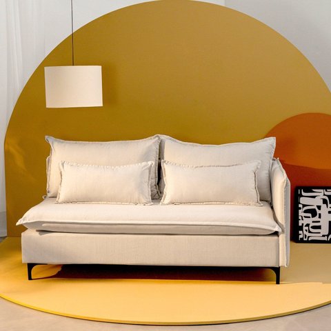 Sofá Modular 2 Lugares Braço Lateral com Pé Metal Sôma CabeCasa MadeiraOriginals