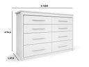 Ver imagem 5 de Cômoda Elegance 8 Gavetas Grande para Quarto de Casal com Amplo Espaço Interno