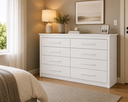 Ver imagem 1 de Cômoda Elegance 8 Gavetas Grande para Quarto de Casal com Amplo Espaço Interno