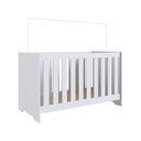 Ver imagem 6 de Berço Americano 3 em 1 com Colchão Vira Sofá e Mini Cama Branco LA013 - Completa Móveis