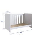 Ver imagem 4 de Berço Americano 3 em 1 com Colchão Vira Sofá e Mini Cama Branco LA013 - Completa Móveis