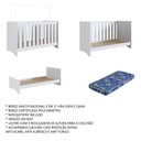 Ver mais imagens de Berço Americano 3 em 1 com Colchão Vira Sofá e Mini Cama Branco LA013 - Completa Móveis