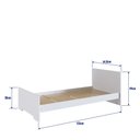 Ver imagem 3 de Berço Americano 3 em 1 com Colchão Vira Sofá e Mini Cama Branco LA013 - Completa Móveis