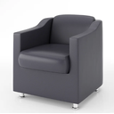 Ver imagem 2 de Kit 2 Poltronas Bia Decorativa Reforçada Recepção Clinica Salão Sala de Estar Courino Cinza