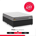 Ver imagem 4 de Cama Box Baú Viúva Couro Preto + Colchão Life D33 Pillow Top 61x128x188cm Cinza - e-Shop Casa