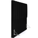 Ver imagem 4 de Kit Cabeceira Cama Box Queen 160cm com Calçadeira Baú Dália W01 Suede Preto - Lyam Decor