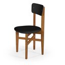 Ver imagem 3 de Kit 4 Cadeiras em Madeira Maciça Elisa para Sala de Jantar Preto