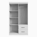 Ver imagem 3 de Guarda-roupa Solteiro Dallas 4 Portas 2 Gavetas Branco Flex - Doripel