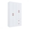 Guarda-roupa Solteiro Dallas 4 Portas 2 Gavetas Branco Flex - Doripel - 2
