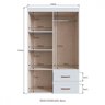 Guarda-roupa Solteiro Dallas 4 Portas 2 Gavetas Branco Flex - Doripel - 4