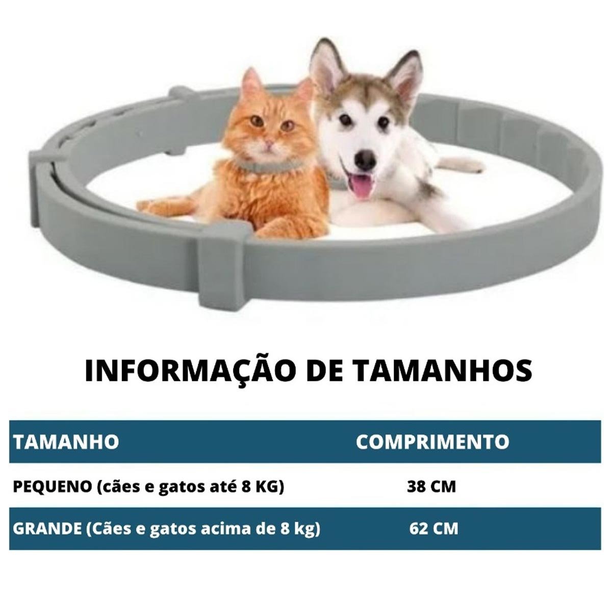 Coleira Anti Pulga Cachorro Pet Gato Cao Carrapato Leishmaniose Felino Canino Tamanho Ajustavel Efic - 5