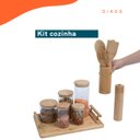 Ver imagem 2 de Kit pote hermético e utilidades com bandeja de bambu Oikos