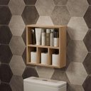 Ver imagem 2 de Nicho Decorativo Organizador para Banheiro Carvalho 40cm Nancy