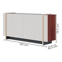 Ver imagem 3 de Balcao Buffet 160 Cm Copacabana Dourado Off White Nogueira Real Colibri