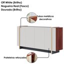 Ver imagem 6 de Balcao Buffet 160 Cm Copacabana Dourado Off White Nogueira Real Colibri