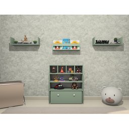 Estante Organizadora de Brinquedos Infantil em Mdf Plancasa:verde Jade - 2