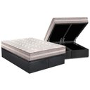 Ver imagem 1 de Cama Box Baú Queen: Colchão Ortopédico Paropas D33 / AG65 Confort + Base CRC Suede Gray(158x198)