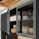 Ver mais imagens de Cozinha Completa Modulada 5 Peças Portas de Vidro, Nicho para Micro-Ondas e Pés Reguláveis 280x220cm