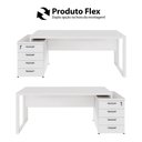 Ver imagem 7 de Mesa Diretor Escritório 150cm a 172cm 4 Gavetas Pé Metal F5