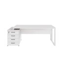 Ver imagem 3 de Mesa Diretor Escritório 150cm a 172cm 4 Gavetas Pé Metal F5