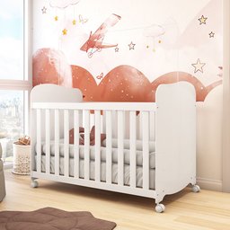 Berço Americano 100% MDF com rodízios Mimo - 2