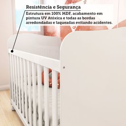 Berço Americano 100% MDF com rodízios Mimo - 6