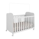 Ver imagem 3 de Berço Americano com Rodízios 100% MDF Mimo Espresso Móveis Branco Brilho