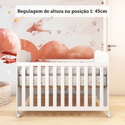 Berço Americano 100% MDF com rodízios Mimo - 9