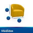 Ver imagem 6 de Poltrona Redonda Moderna e Confortavel Alicia Suede