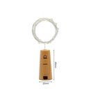 Ver imagem 6 de Luz Fio de Fada Pisca Pisca Decoração Rolha Branco Frio - Luz Decorativa para Garrafas, 20 Leds,