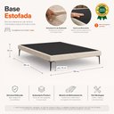 Ver imagem 4 de Cama Base Box Casal Unique 138x188 Sommier Moderno Pés de Ferro Bouclê Bege - Abmaza