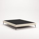 Ver imagem 5 de Cama Base Box Casal Unique 138x188 Sommier Moderno Pés de Ferro Bouclê Bege - Abmaza