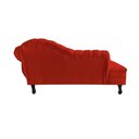Ver imagem 6 de Recamier Decorativo Divã Amsterdã 147cm Lado Esquerdo Couro Vermelho