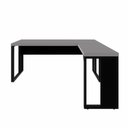 Ver imagem 3 de Mesa em L para Escritório e Home Office Industrial 170cm Cinza Sagrado com Preto F5 Office